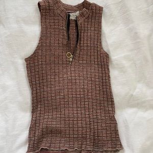 Multicolored knit tank top